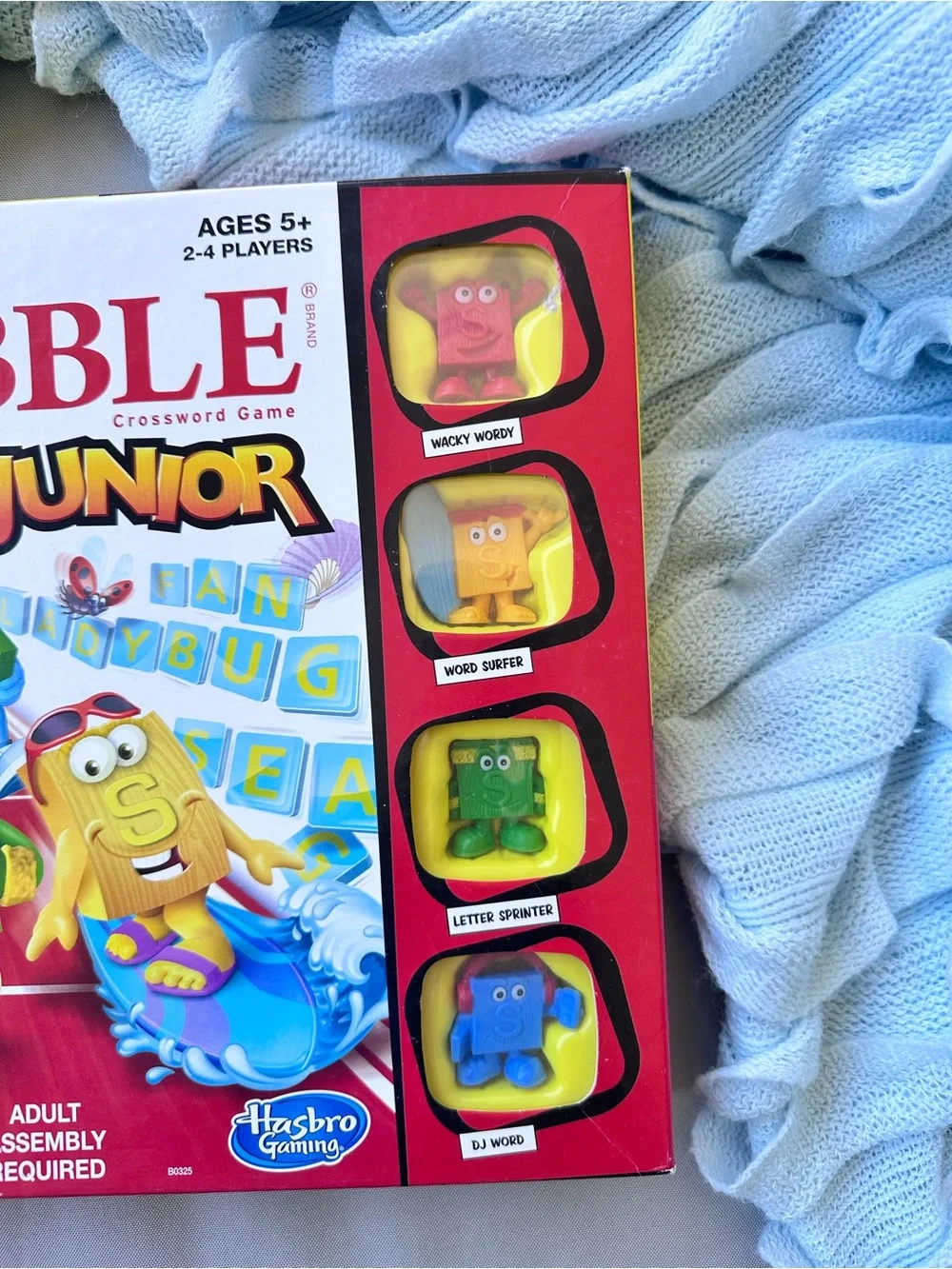 Hasbro Scrabble Junior Board Game with Blue, Red, Green & Yellow Characters